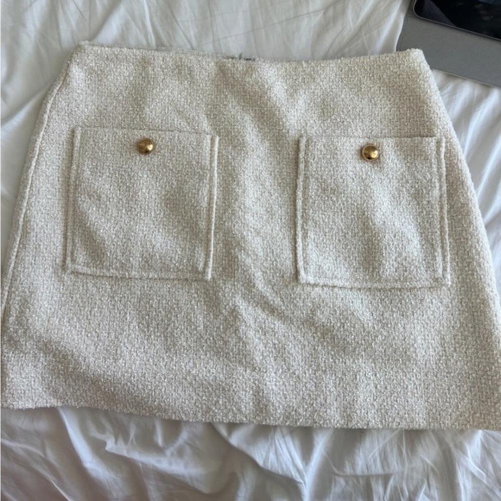 REFORMATION Aurelia Tweed Mini Skirt